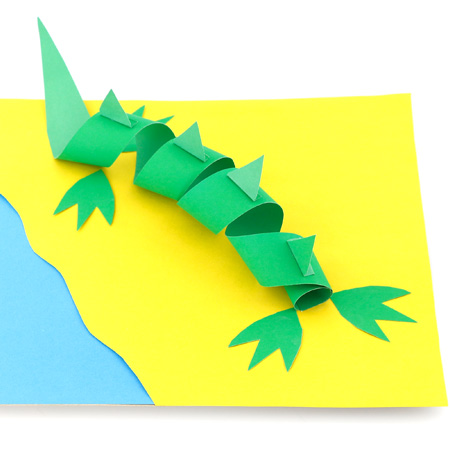 Как сделать крокодила из бумаги мастер-класс