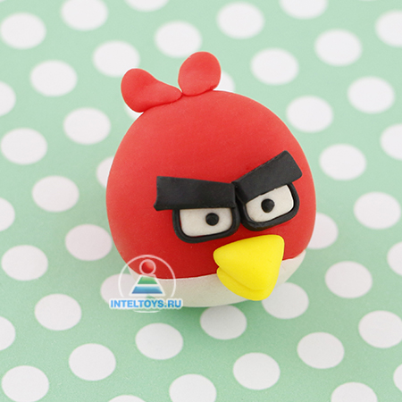 Мягкие игрушки - Angry Birds - Панда - Сердце.